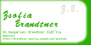 zsofia brandtner business card